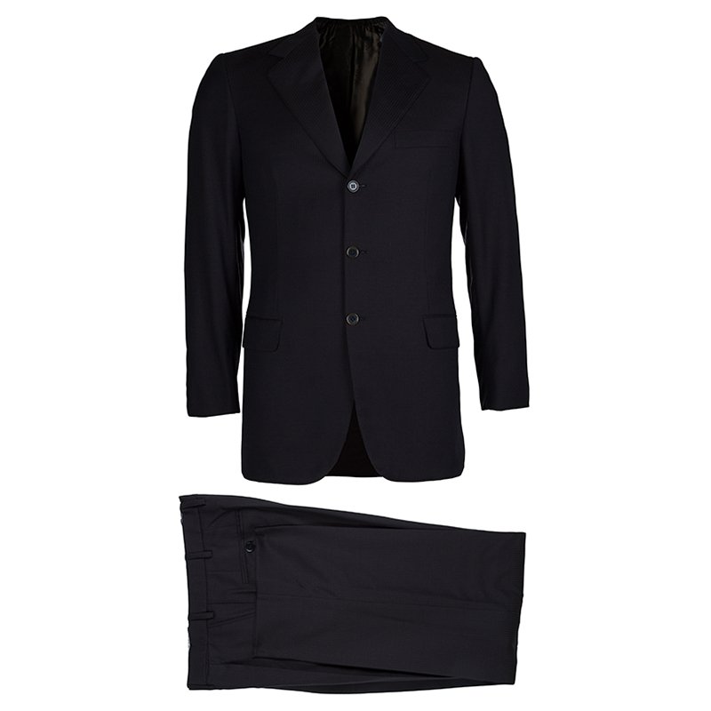 مملوكة مسبقًا بذلة بريوني بني داكن مخططة M