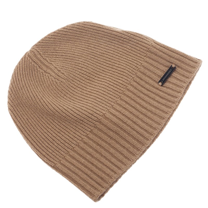 Pre Owned Burberry Beige Cashmere Rib Knit Beanie