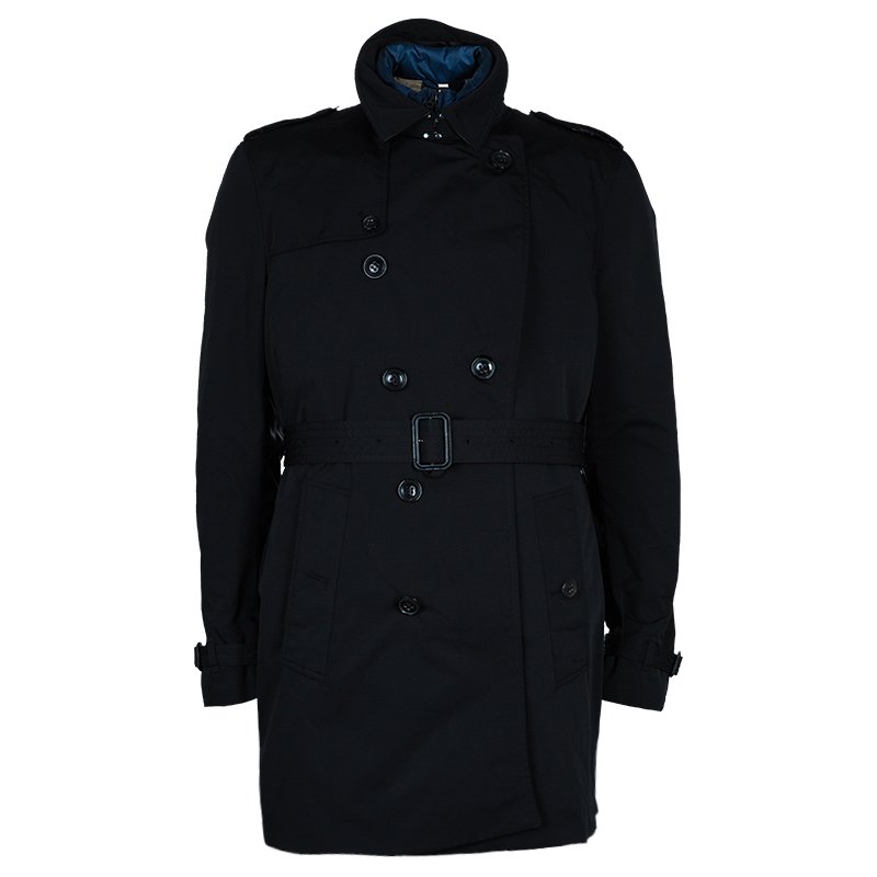 Burberry Kensington Men's Trench Coat With Removable Down-feather Warmer XXL