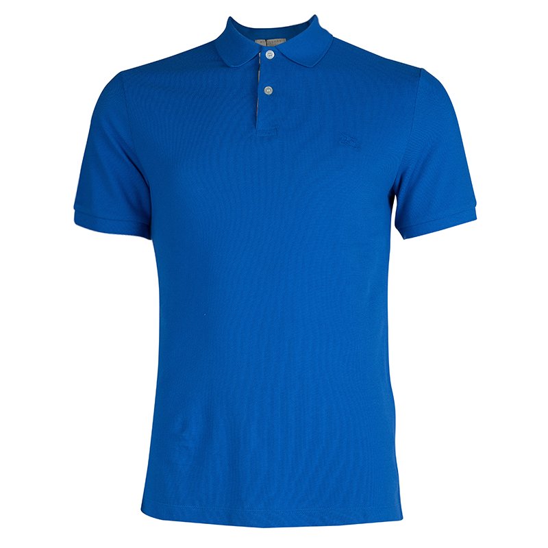 Pre Owned Burberry Brit Blue Classic Polo T-Shirt M