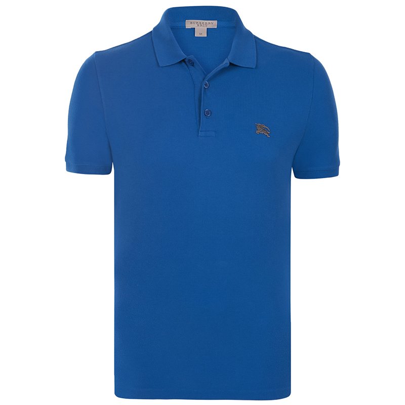 blue burberry polo shirt