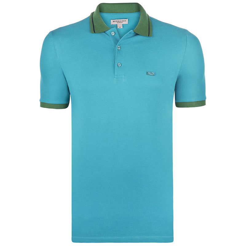 burberry polo shirt blue