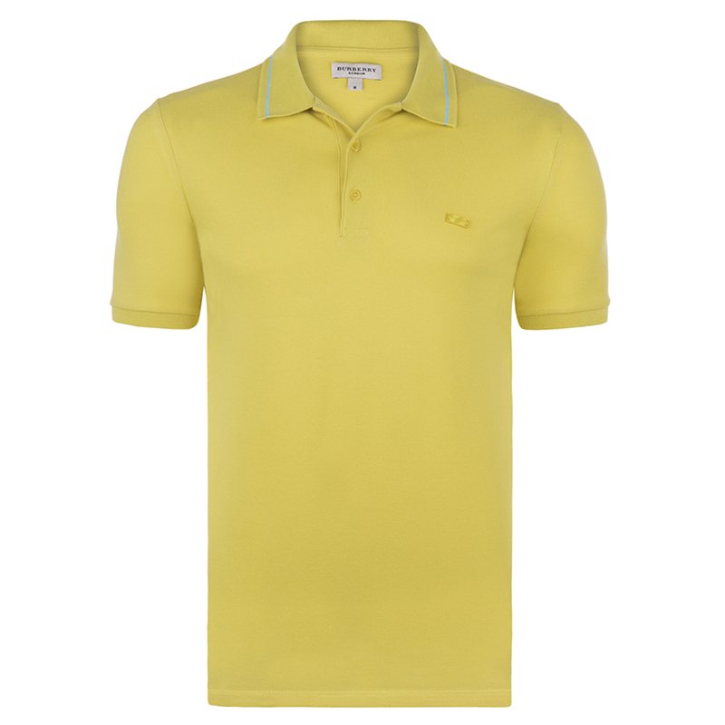 Burberry Brit Yellow Short Sleeve Polo Shirt S Burberry | The Luxury Closet