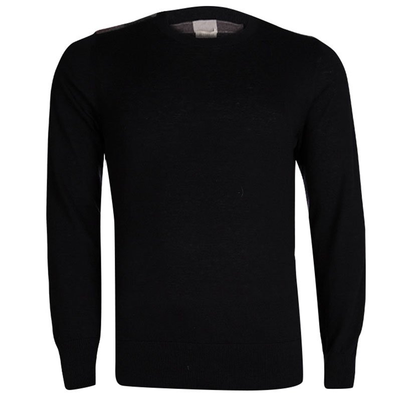 Burberry Brit Black Novacheck Patch Detail Sweater M
