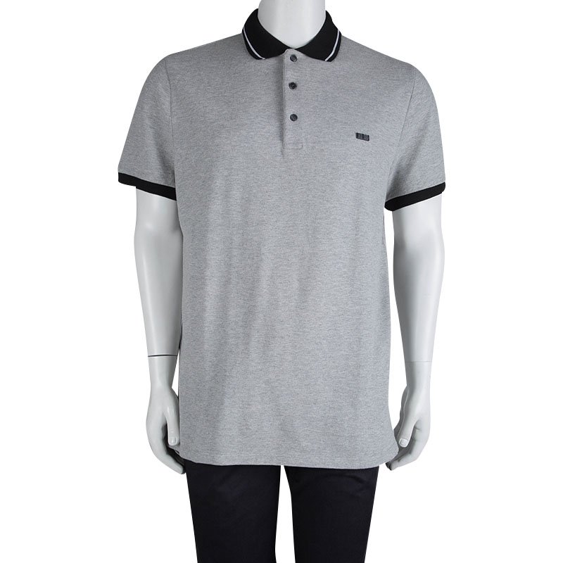 burberry contrast collar polo shirt