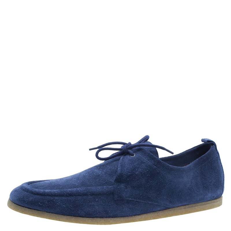 Burberry Blue Suede Tobias Loafers Size 44