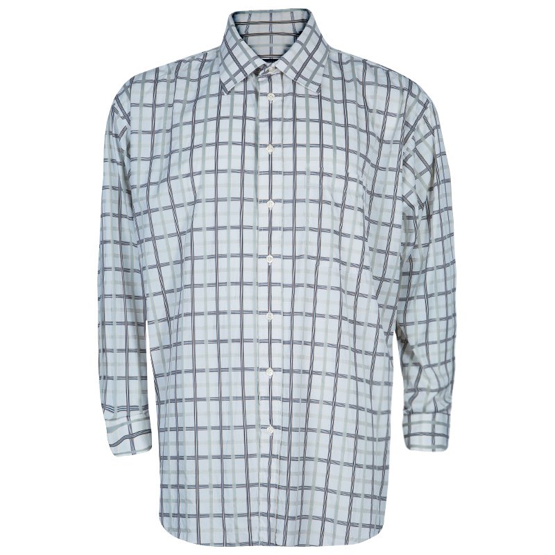 Burberry Men's Check Cotton Shirt XXL