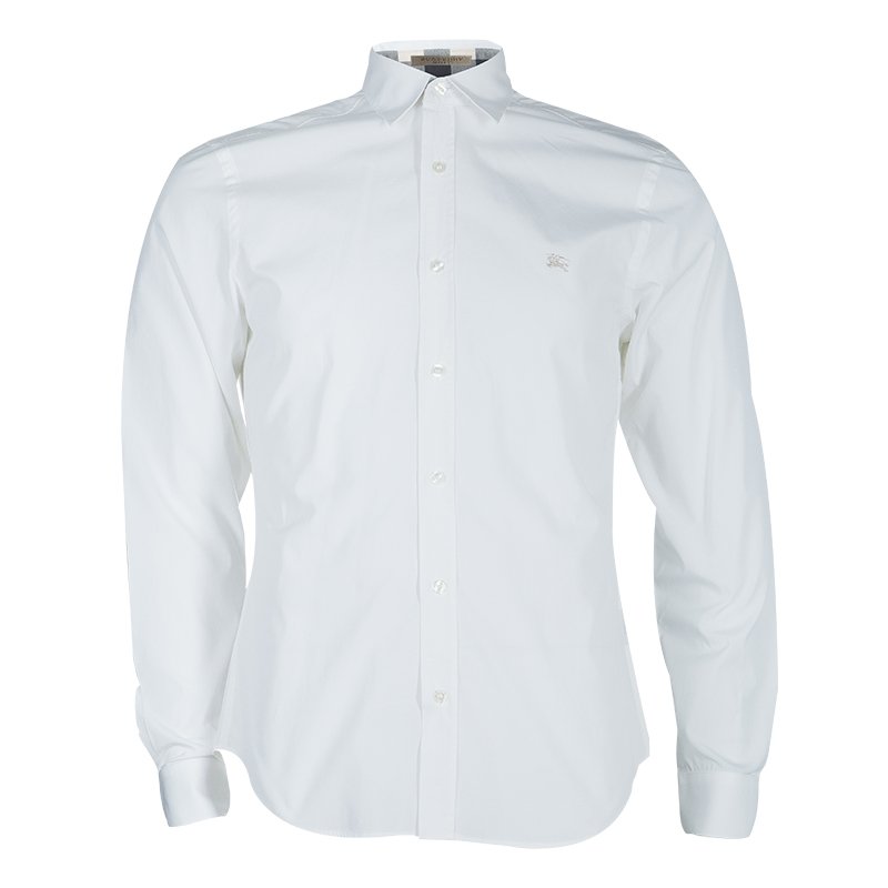 white burberry button up