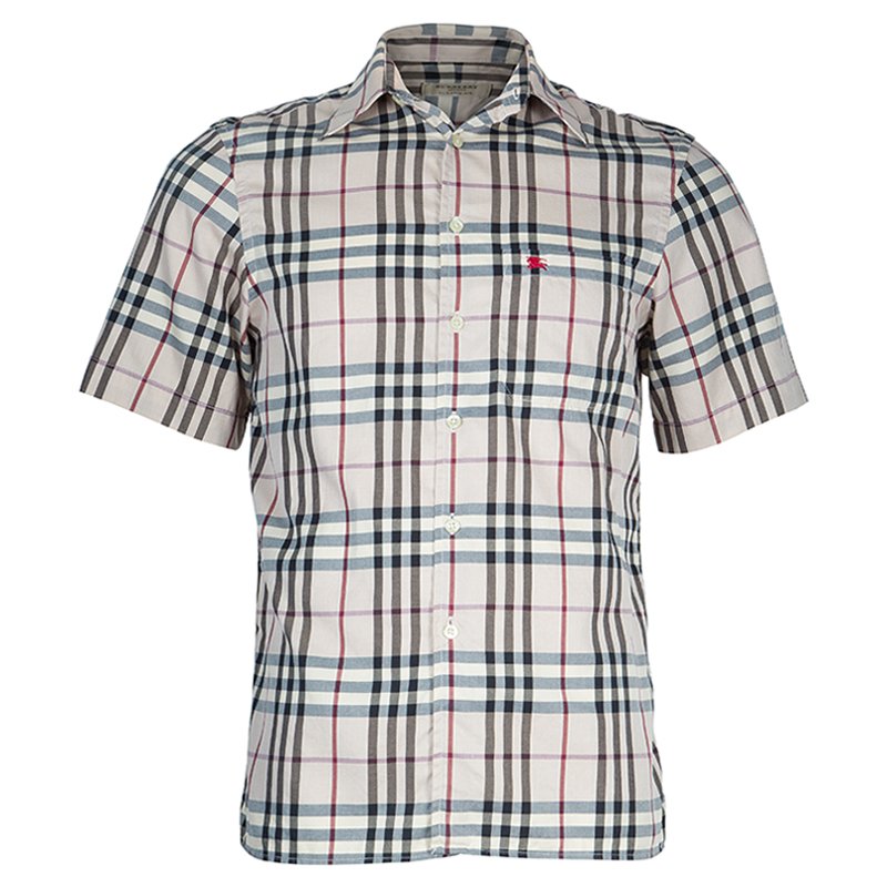 burberry short sleeve button down shirt