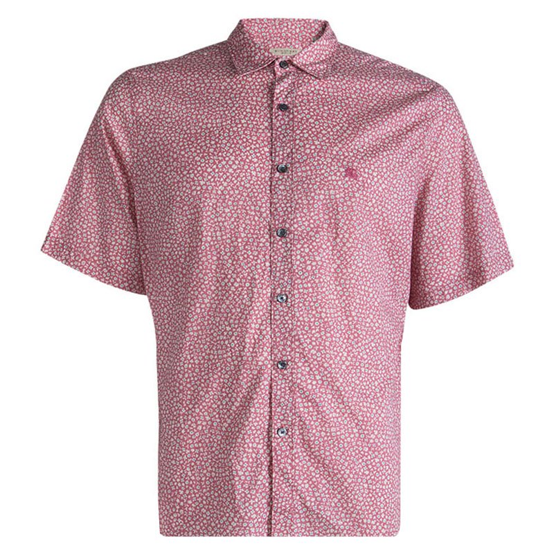 pink burberry button up shirt
