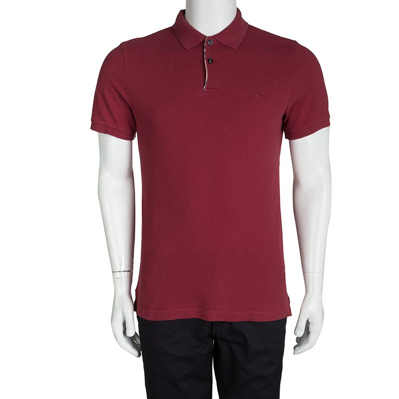 albue Indtil Niende Burberry Brit Red Short Sleeve Polo T-Shirt M Burberry | TLC