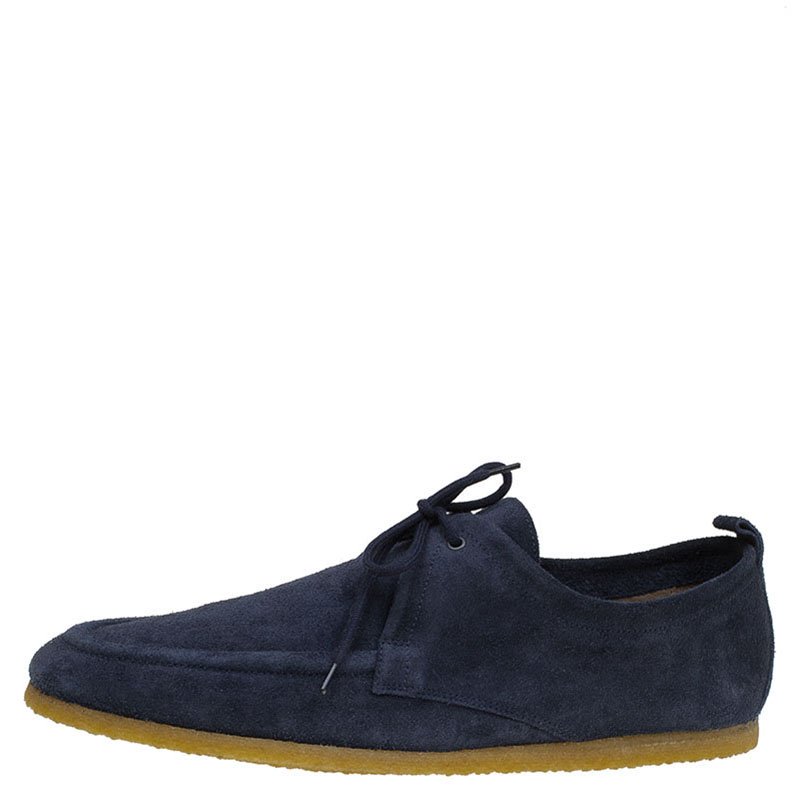 مملوكة مسبقًا Burberry Navy Blue Suede Tobias Loafers Size 45