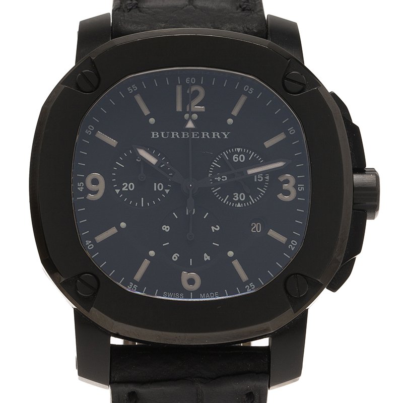 Burberry Black Stainless Steel The Britain Men's Wristwatch 47MM