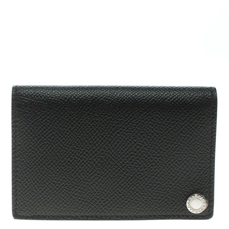 Bvlgari Black Leather Card Holder