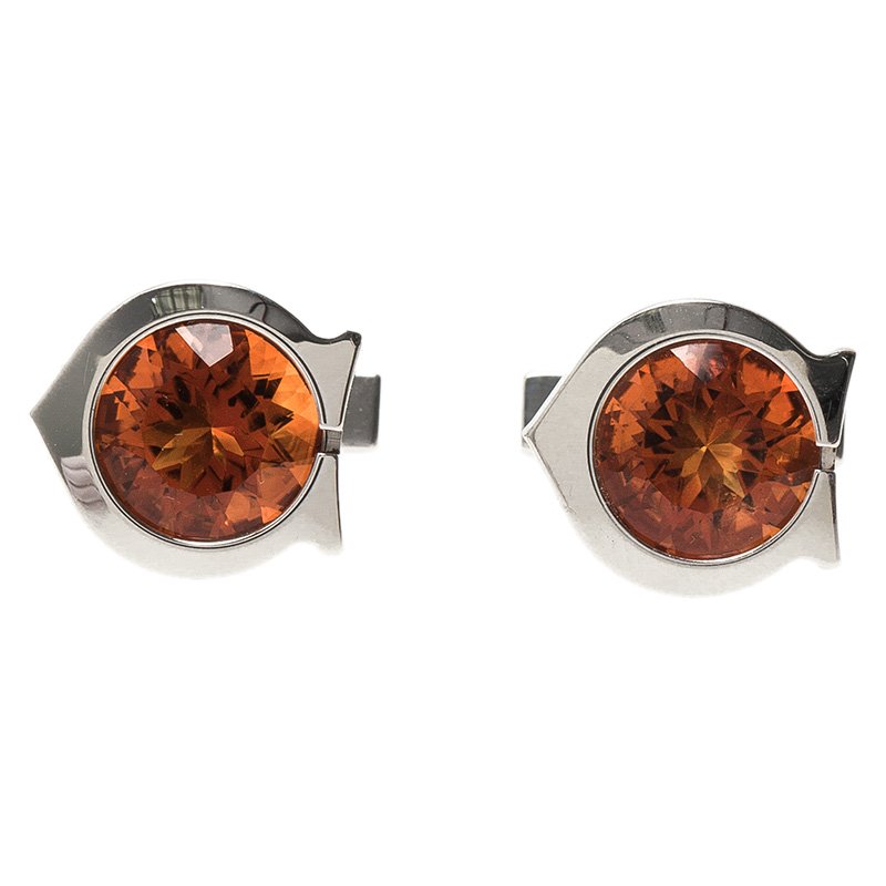 Cartier Citrine Silver Cufflinks