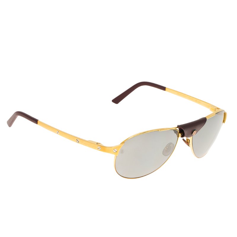 cartier mens gold sunglasses