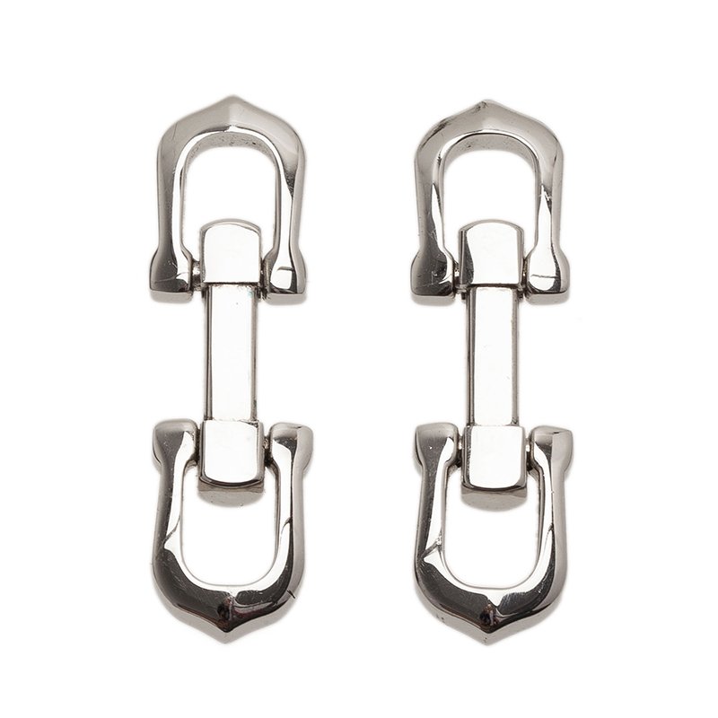 Pre Owned Cartier Silver Pasha Cufflinks