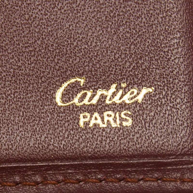CRL3001364 - Multiple Wallet, Must de Cartier - Burgundy calfskin, golden  finish - Cartier