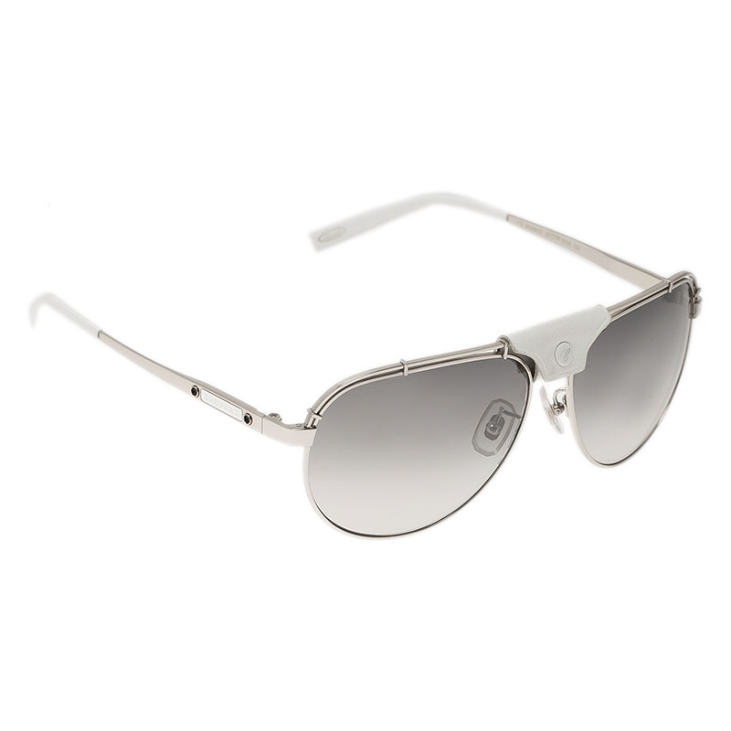 Chopard Silver and White SCHA12 Aviators