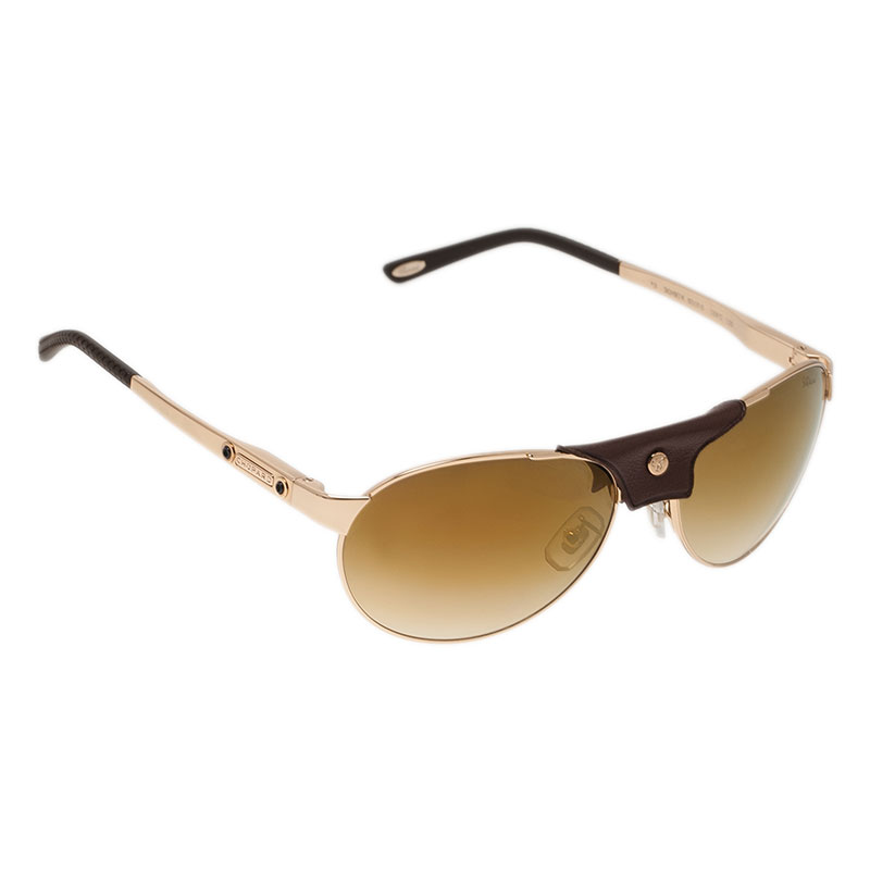 Pre Owned Chopard Brown and Gold SCH974 Aviators