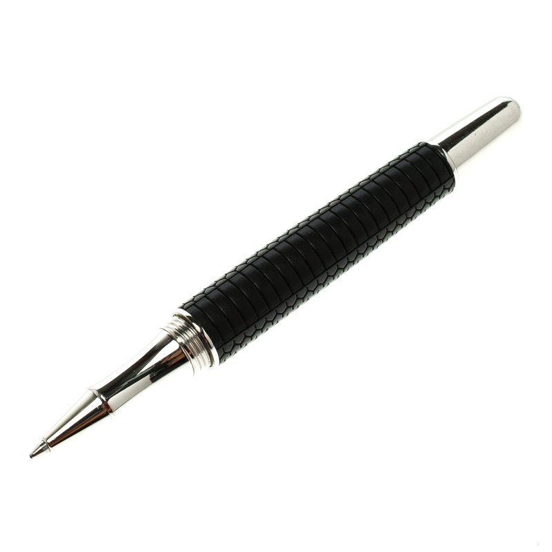 Chopard Black Rubber Palladium Finish Racing Rollerball Point Pen
