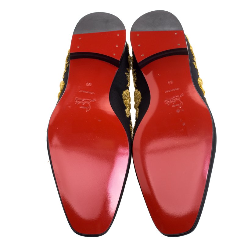 Louboutin Slippers and clogs Men 3220320BK01 Fabric Black 312,38€