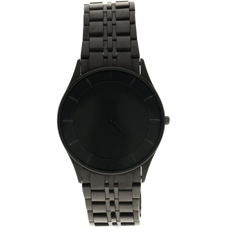 Citizen Black Stainless Steel Eco Drive Stiletto Men's Wristwatch 36mm