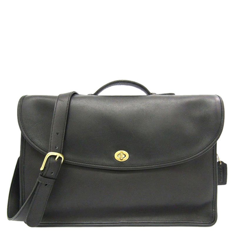 coach black briefcase