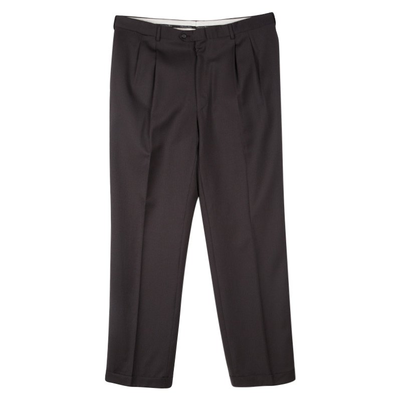 Dior Dark Brown Wool Tailored Trousers 4XL