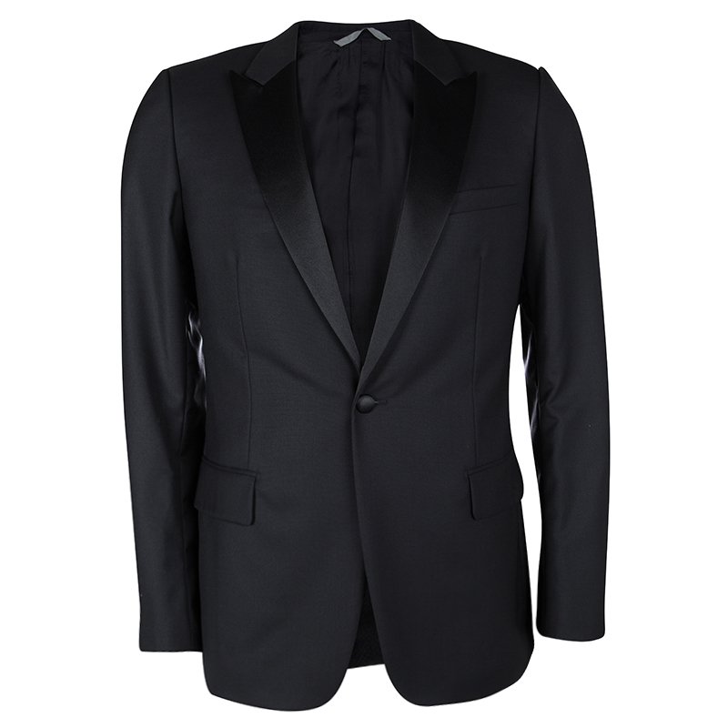 Dior Black Wool Satin Panel Detail Regular Fit Tailored Suit L Dior | TLC