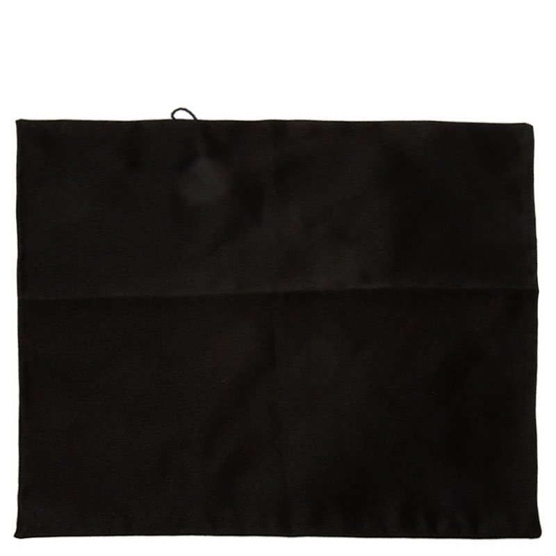 Dolce and Gabbana Thick Black Silk Pocket Square