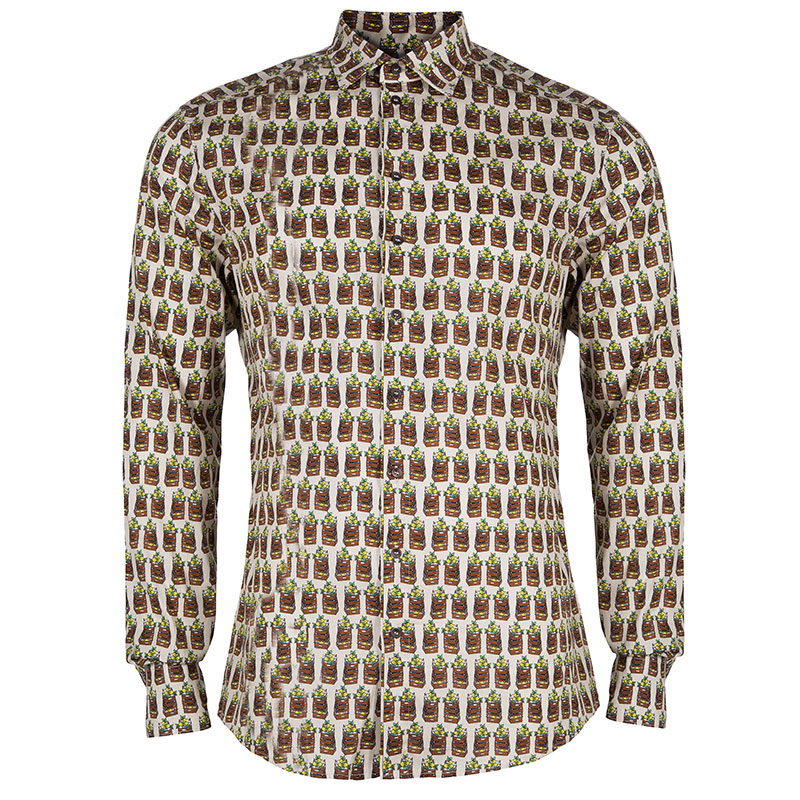 Pre Owned Dolce and Gabbana Basket Print Shirt L