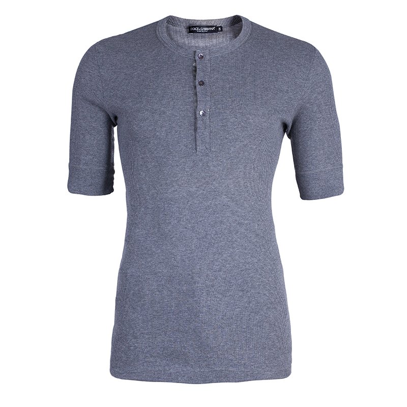 Pre Owned Dolce and Gabbana Men's Grey T-Shirt L