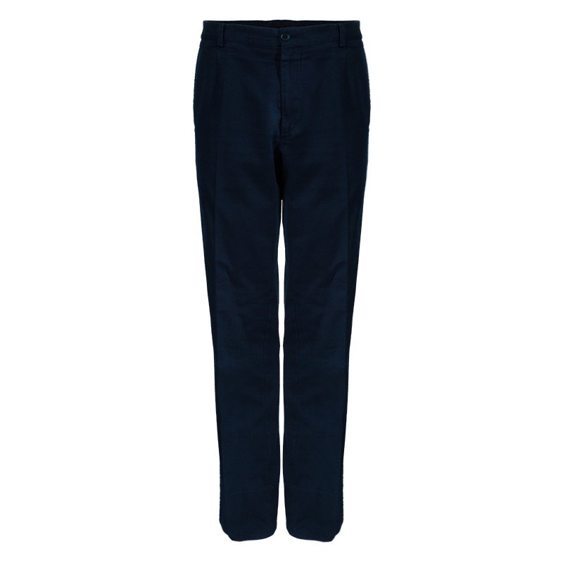 Pre Owned Dolce and Gabbana Men's Navy Blue Trousers M