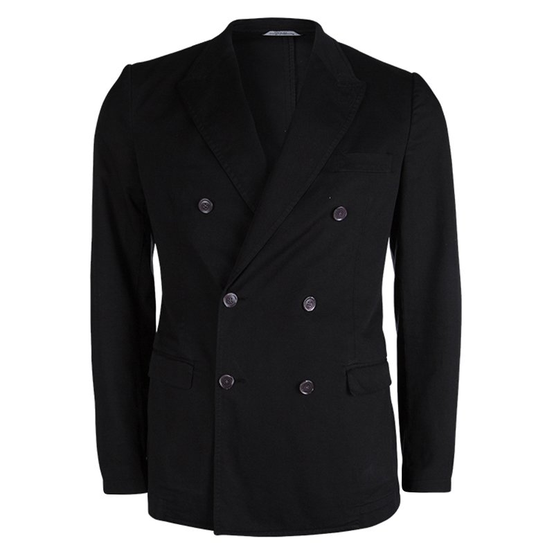 double breasted blazer black mens