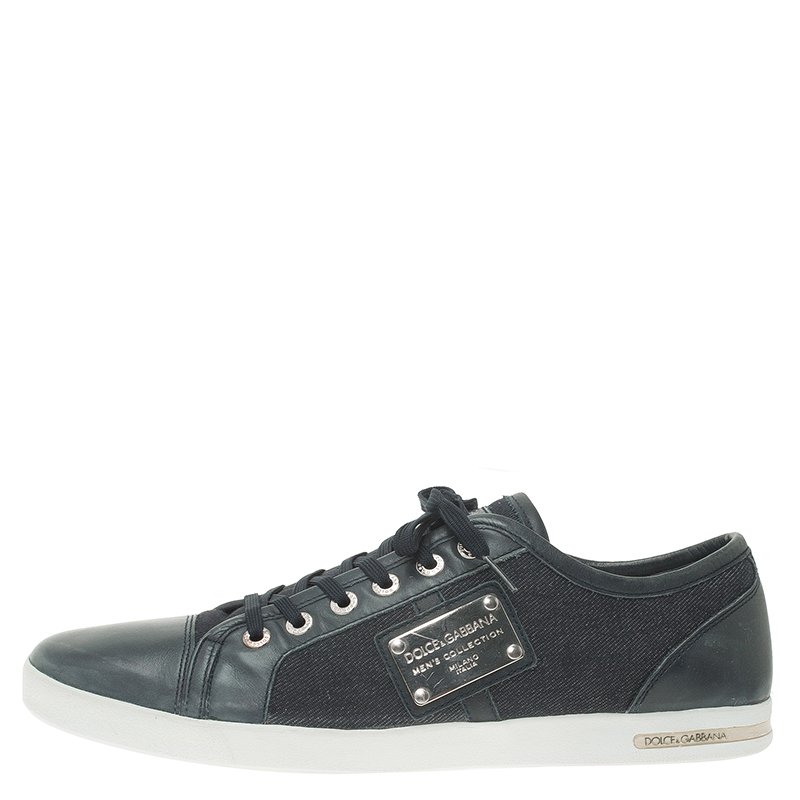 dolce and gabbana plaque trainers