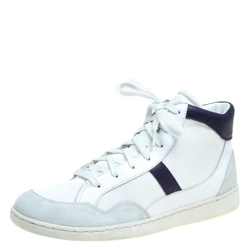 Dolce and Gabbana Multicolor Nylon and Leather High Top Sneakers Size 41