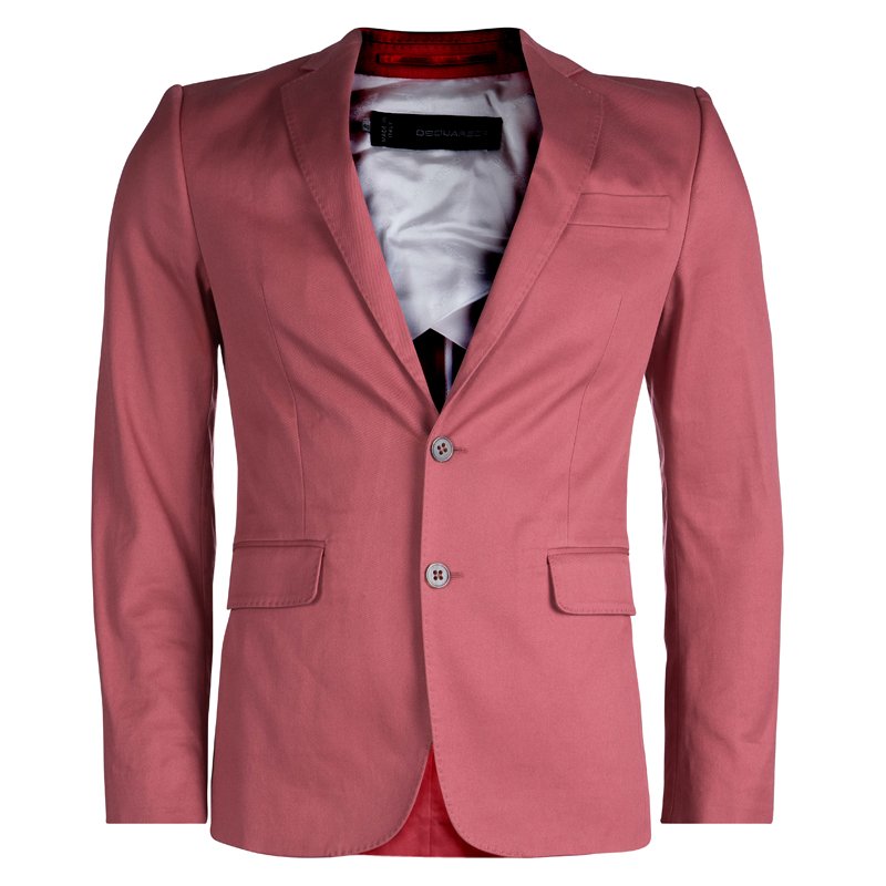 DSquared2 Pink Cotton Tailored Blazer S