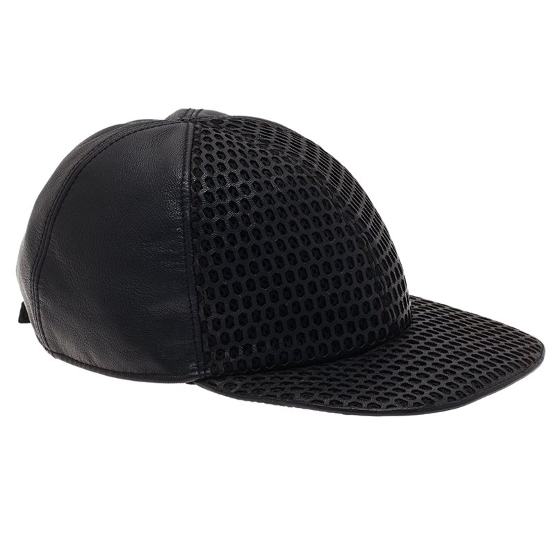 armani leather cap