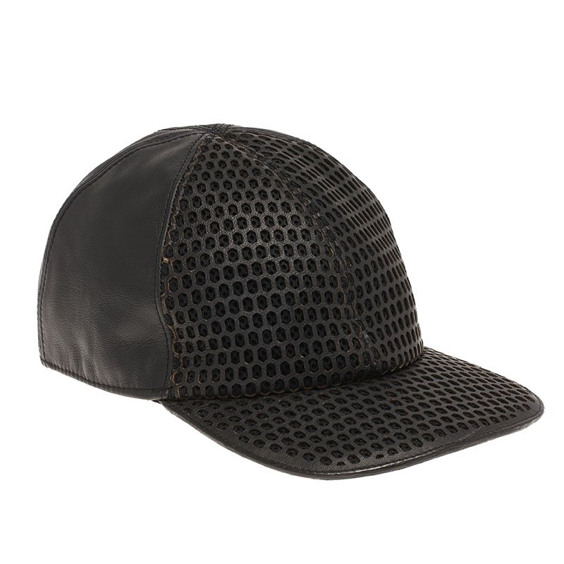 armani leather cap