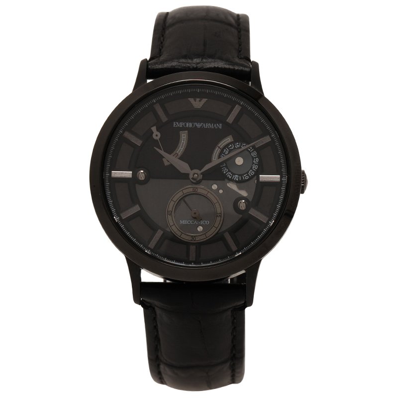 Pre Owned Emporio Armani Grey Stainless Steel AR4660 Men's Wristwatch 40MM