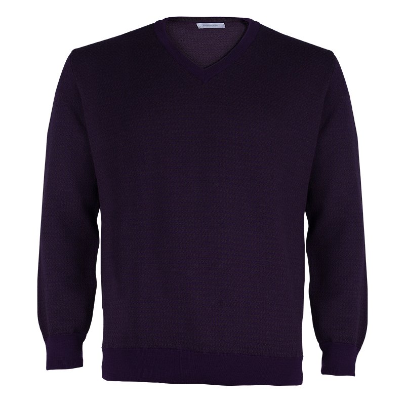 Pre Owned Ermenegildo Zegna Men's Purple Sweater L