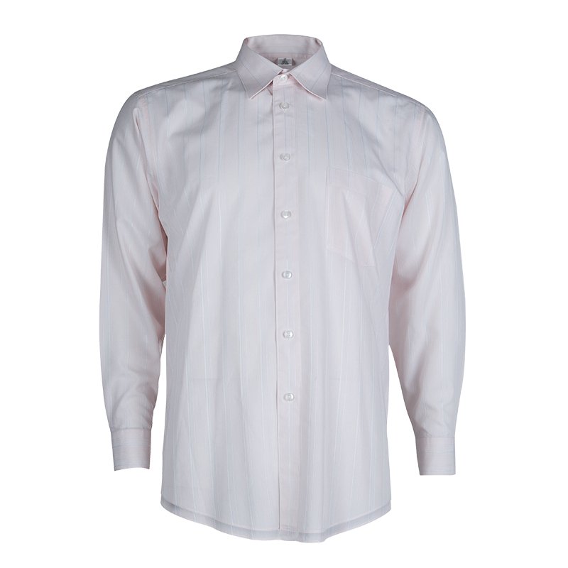 Pre Owned Ermenegildo Zegna Light Pink Striped Long Sleeve Buttondown Shirt XL