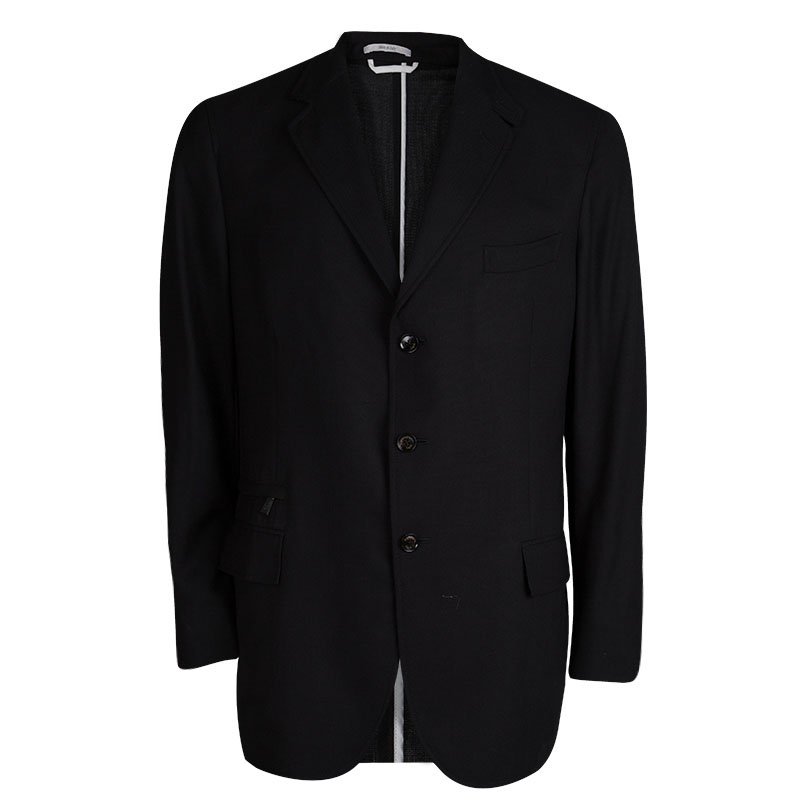 مملوكة مسبقًا Ermenegildo Zegna Black Cool Effect Blazer XXL