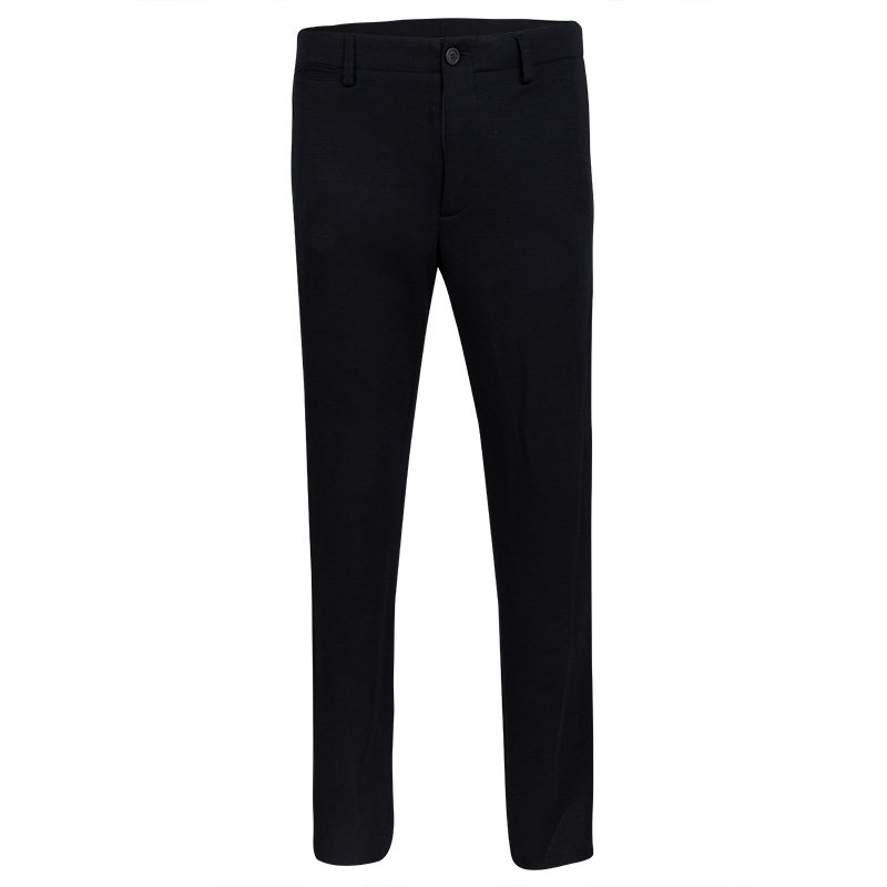 Pre Owned Giorgio Armani FW'15 Navy Blue Jersey Pants M