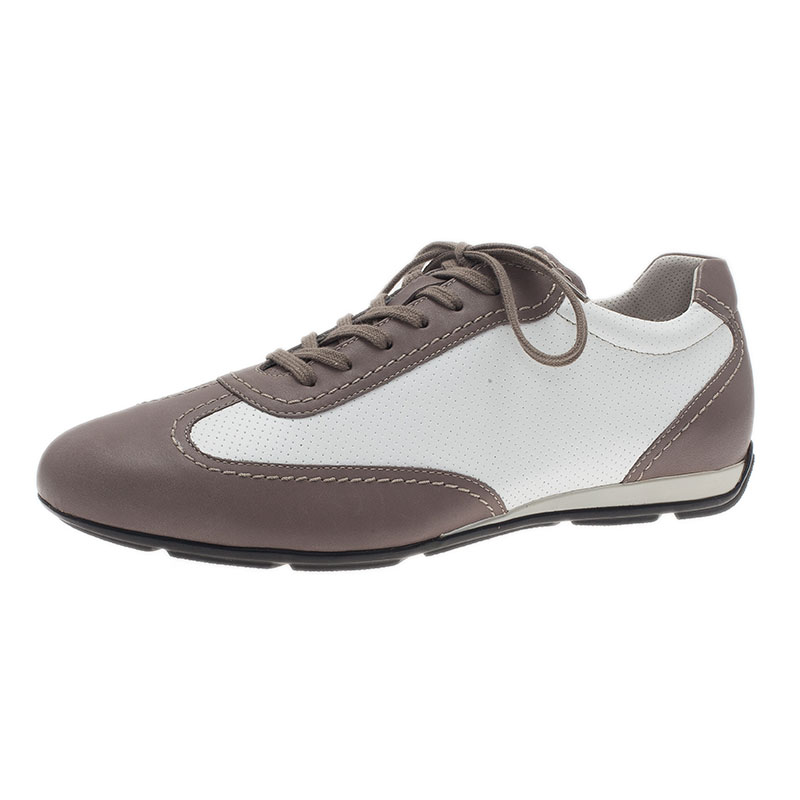 Giorgio Armani Two-Tone Leather Sneakers Size 42