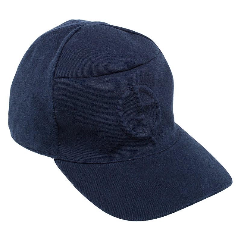 Giorgio Armani Navy Blue Logo Baseball Cap Size 58 