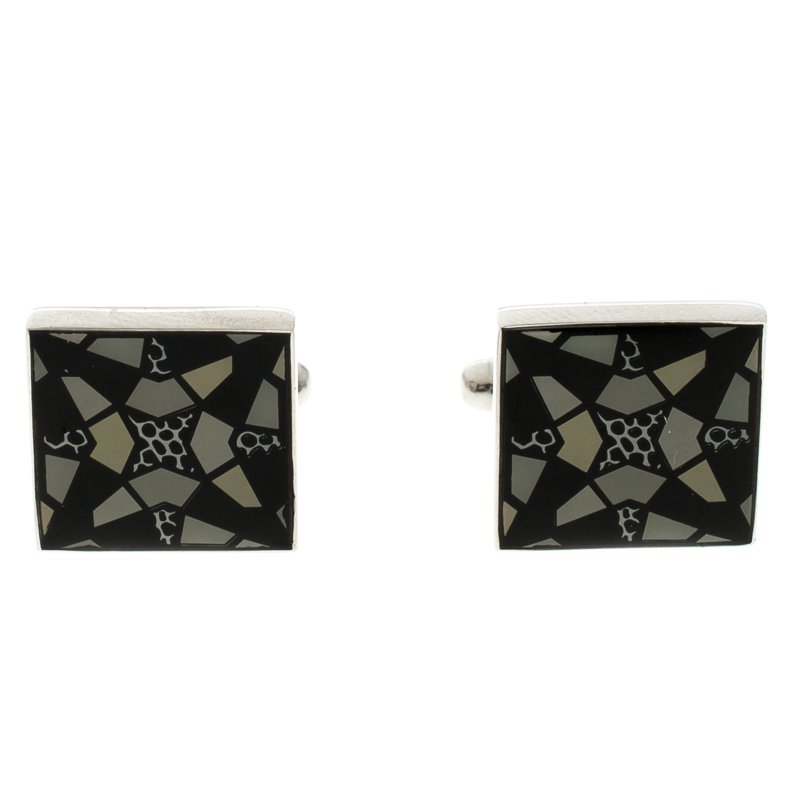 Givenchy Grey Enamel Cufflinks
