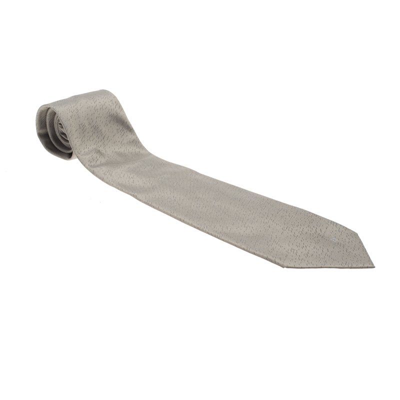 Givenchy Grey Textured Silk Tie