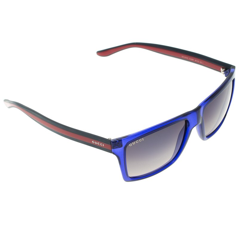 Gucci - Authenticated Sunglasses - Plastic Blue Plain for Men, Never Worn